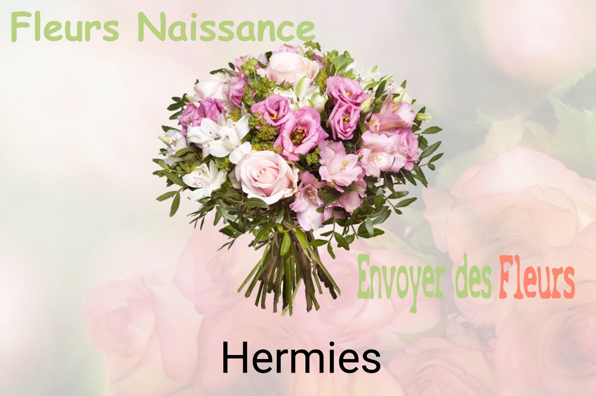 Bouquet de fleurs de naissance livré à Hermies